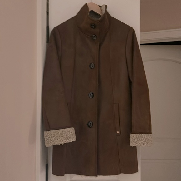 Ellen Tracy faux suede and faux fur coat - Picture 5 of 7